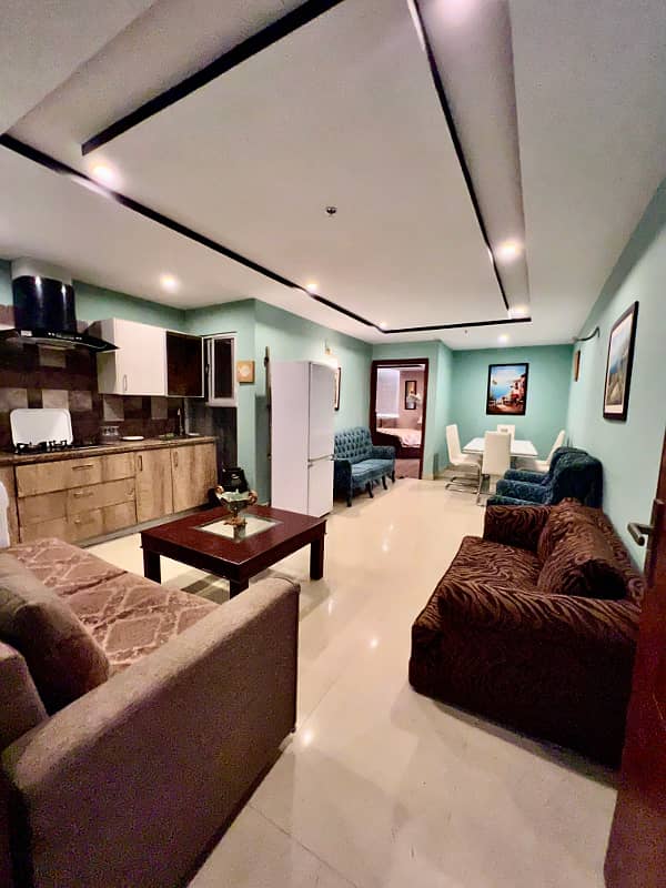 Daily Basis! One Bed furnishd Apartment Available For Rent In Gulberg Greens Islamabad. 2