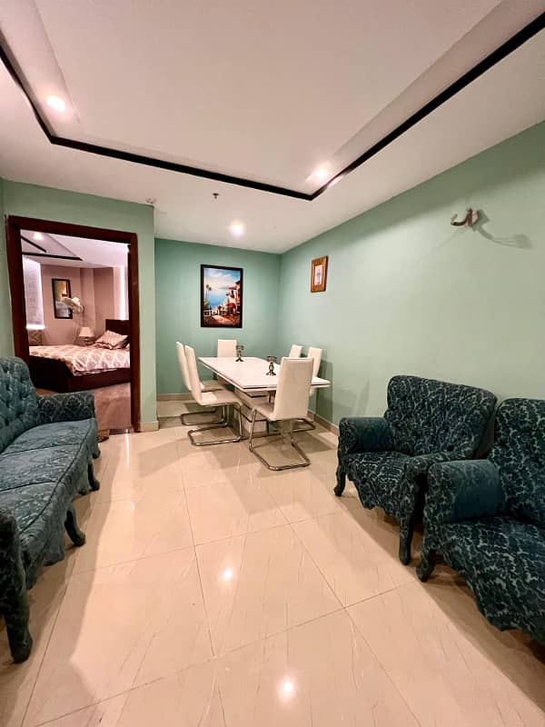 Daily Basis! One Bed furnishd Apartment Available For Rent In Gulberg Greens Islamabad. 4