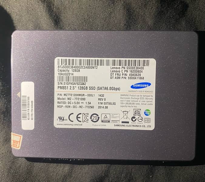 Samsung SSD 128 GB (SATA6.0Gbps) For Laptop/PC 1