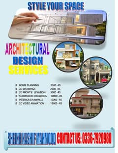 Service available for 2d Home plan and 3d Front Elevation