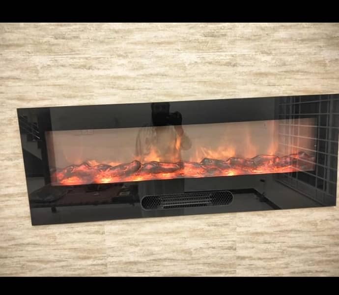 Full media wall Electric fireplace 4