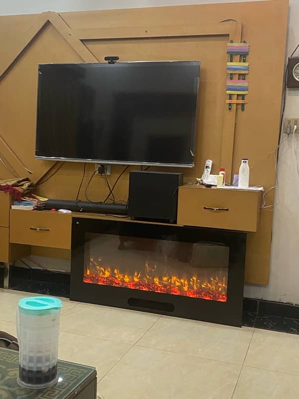 Full media wall Electric fireplace 6