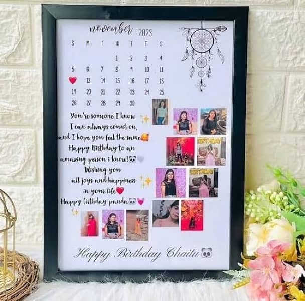 Customized Birthday Frame, Aesthetic Picture with Frame Best for Gift 3