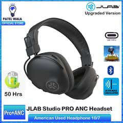 JLab Studio Pro ANC Wireless Over-Ear Headphones, 45+ Hr, Black