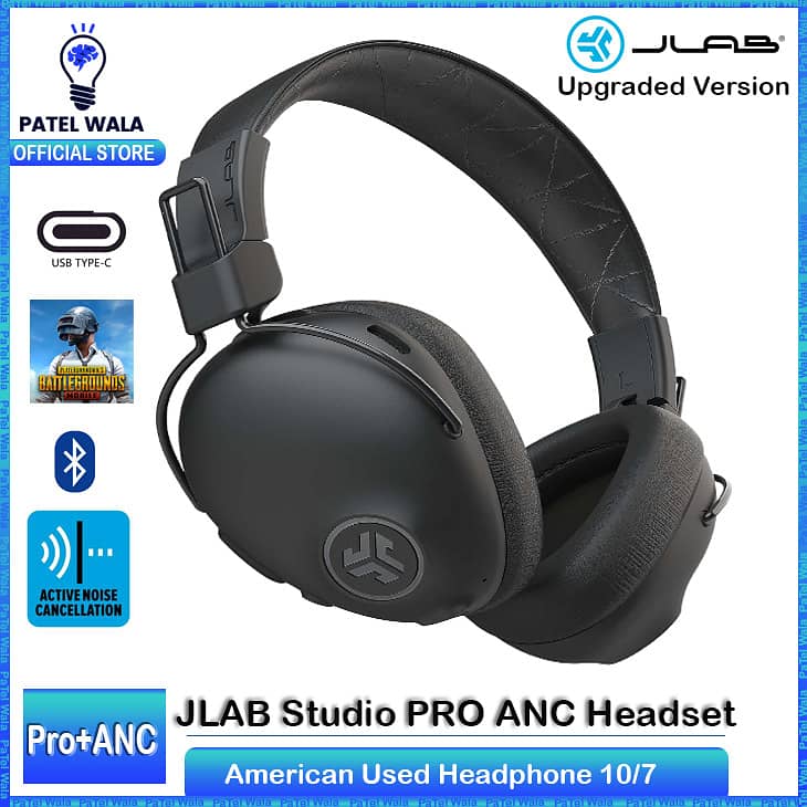 JLab Studio Pro ANC Wireless Over-Ear Headphones, 45+ Hr, Black 5