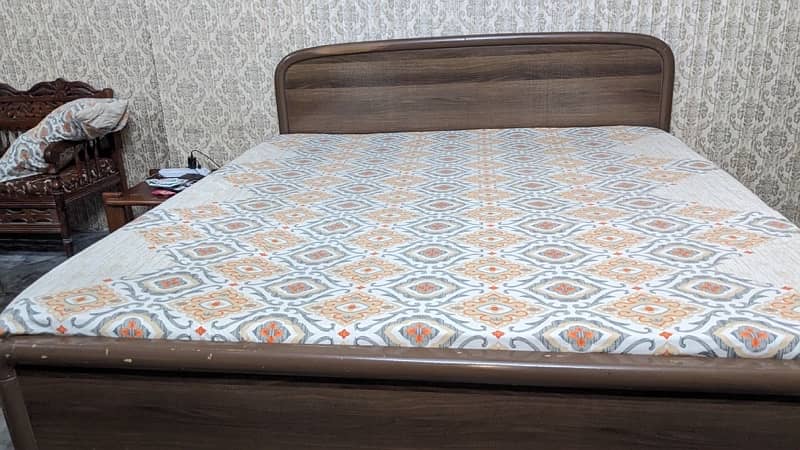 King Size Solid Wooden Bed with Matress 7