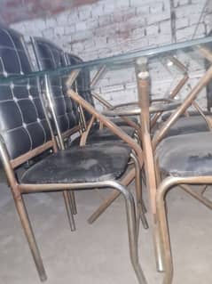 dining table meatel chair 0