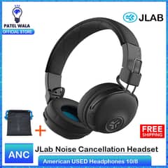 JLab Studio ANC On-Ear Wireless Headphones, 34+ Hr, Black