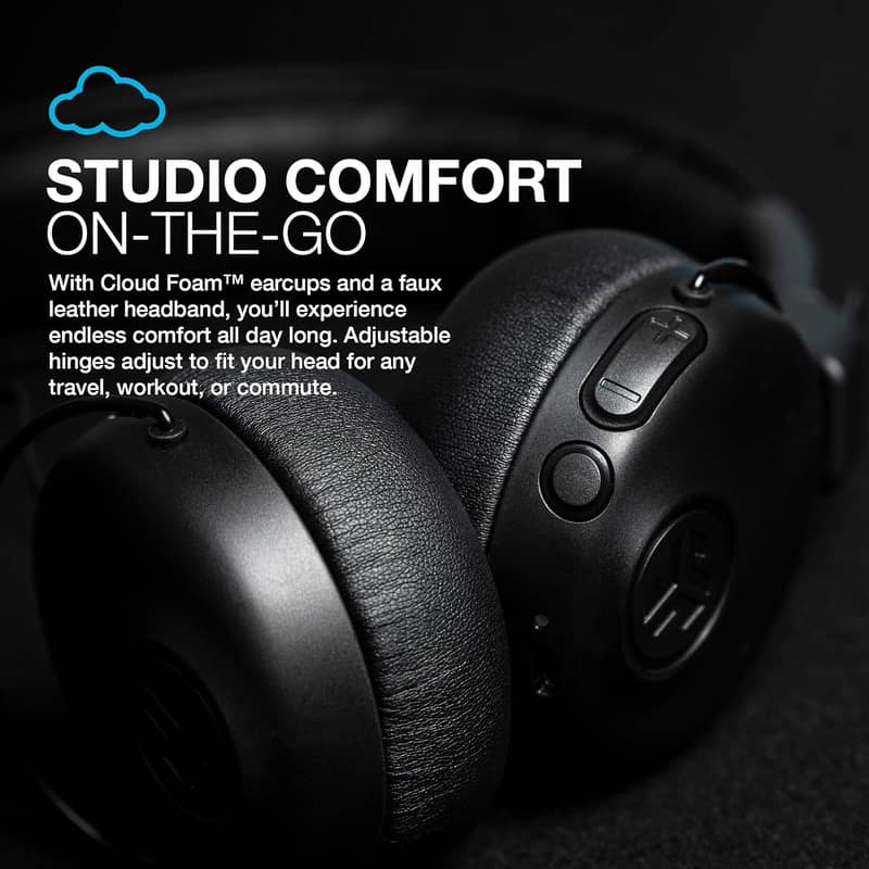 JLab Studio ANC On-Ear Wireless Headphones, 34+ Hr, Black 4