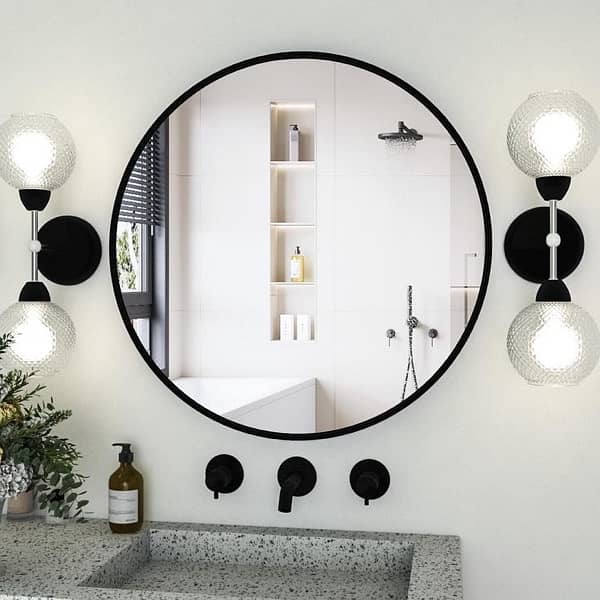 Full Length Mirror S- Arched Top, metal Frame - 10