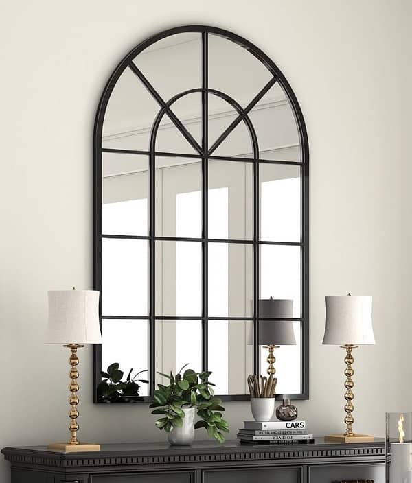 Full Length Mirror S- Arched Top, metal Frame - 11