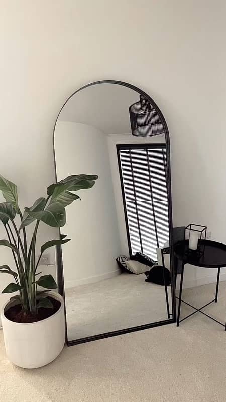 Full Length Mirror S- Arched Top, metal Frame - 13