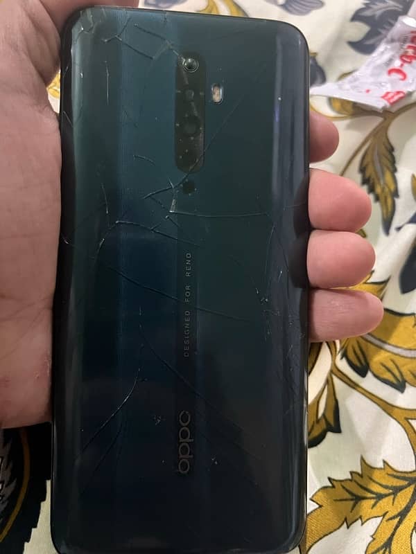 oppo reno 2z 4 8/ 256 gb mobile with good condition patch back broken 4