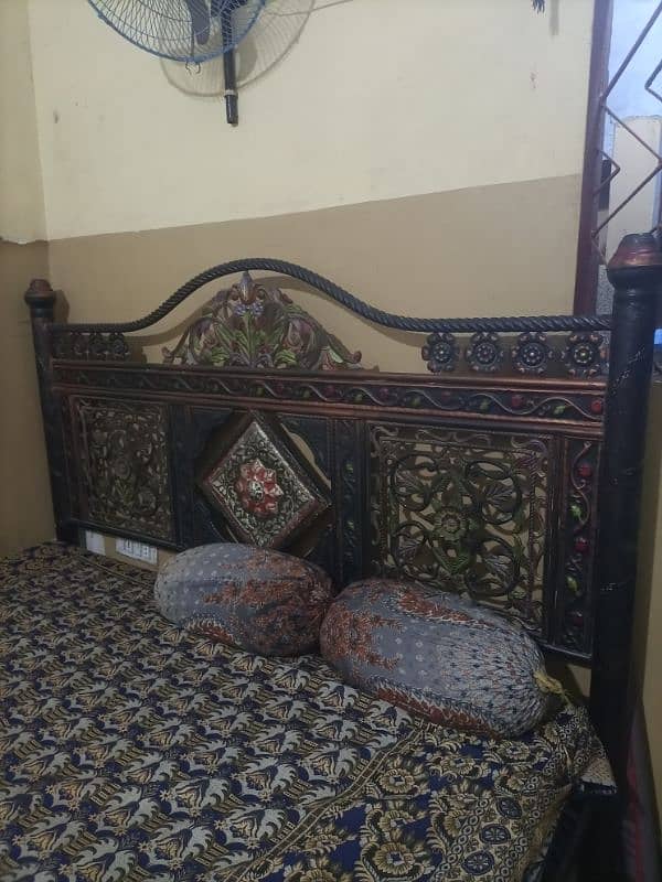 iron bed without mattress in lalukhet plz read add detail 03112332537 4