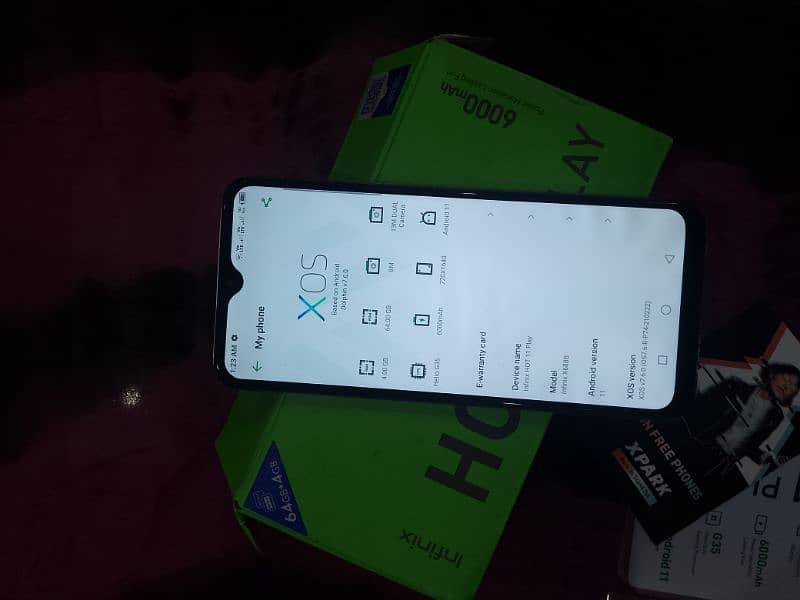 infinix hot 11 play 4 64 box sath ha original. 4