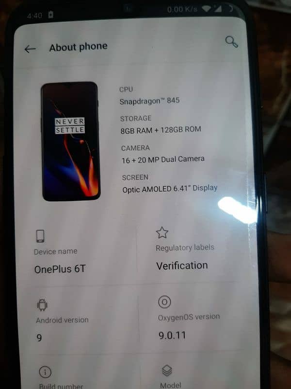 OnePlus 6t 8/128 dual SIM lifetime approved read add 3