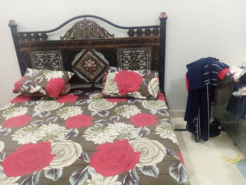 iron full king size bed without mattress in lalukhet 03112332537 3