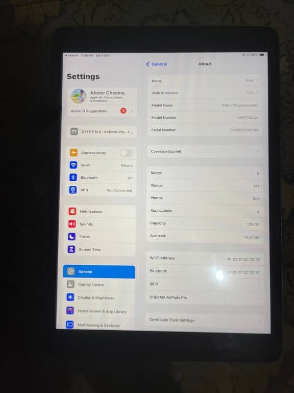 ipad 7th generation 128GB (bypass) 3