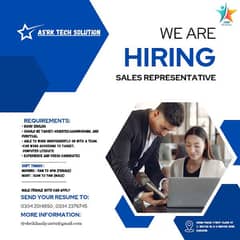 We are hiring sales executive