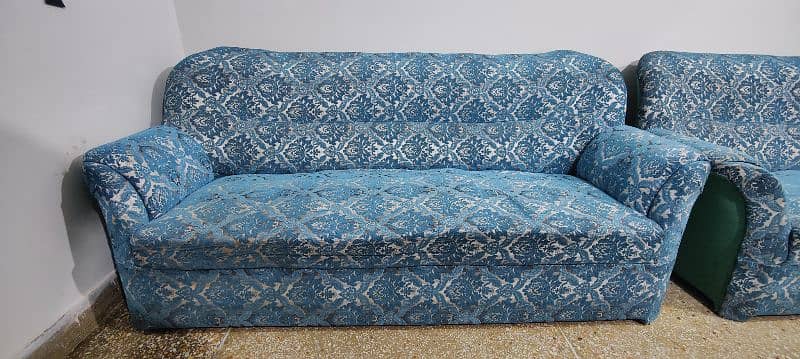 5 seater sofa set in beautiful light blue color 2