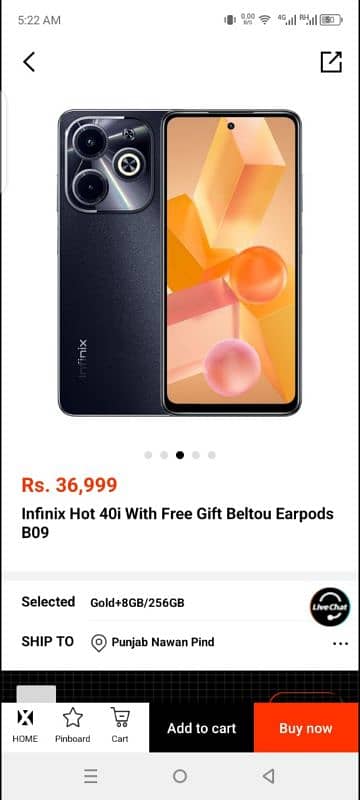 INFINIX HOT 40i For Sale 8 Months warenty 17