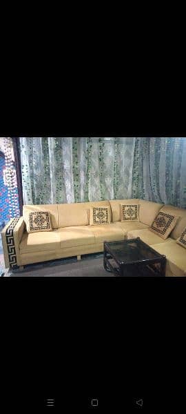 7 Seater L Shape Velvet Sofa Set 2