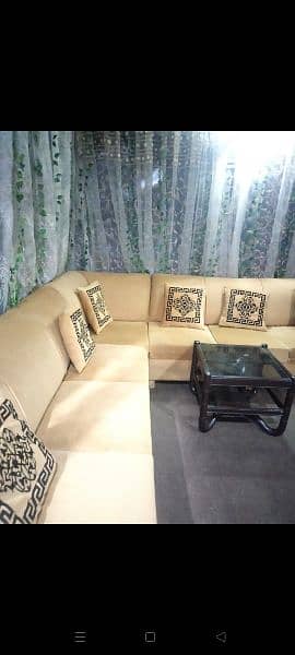 7 Seater L Shape Velvet Sofa Set 4