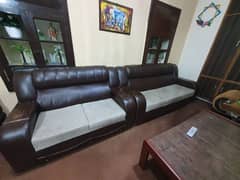 sofa set 5 seater + 5 double bed mattress 0