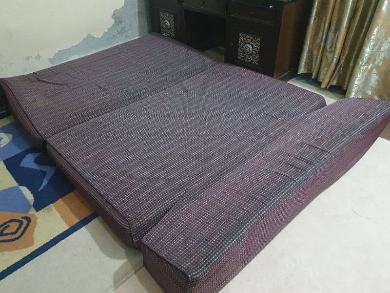 sofa set 5 seater + 5 double bed mattress 7