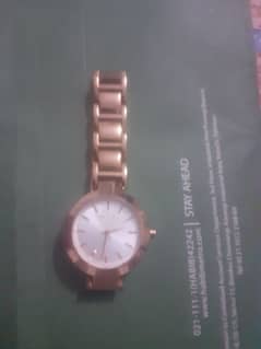 New Gold Plated DKNY Women's Breslest Watch Dubai Imported