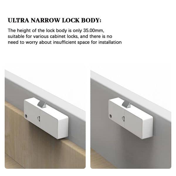 smart fingerprint wireless drawer lock 2