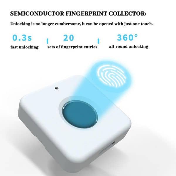 smart fingerprint wireless drawer lock 3