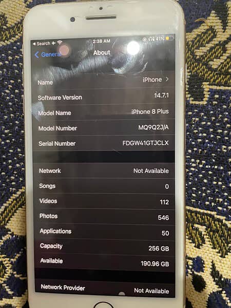 Urgent sale Iphone 8plus/256gb bypass 6