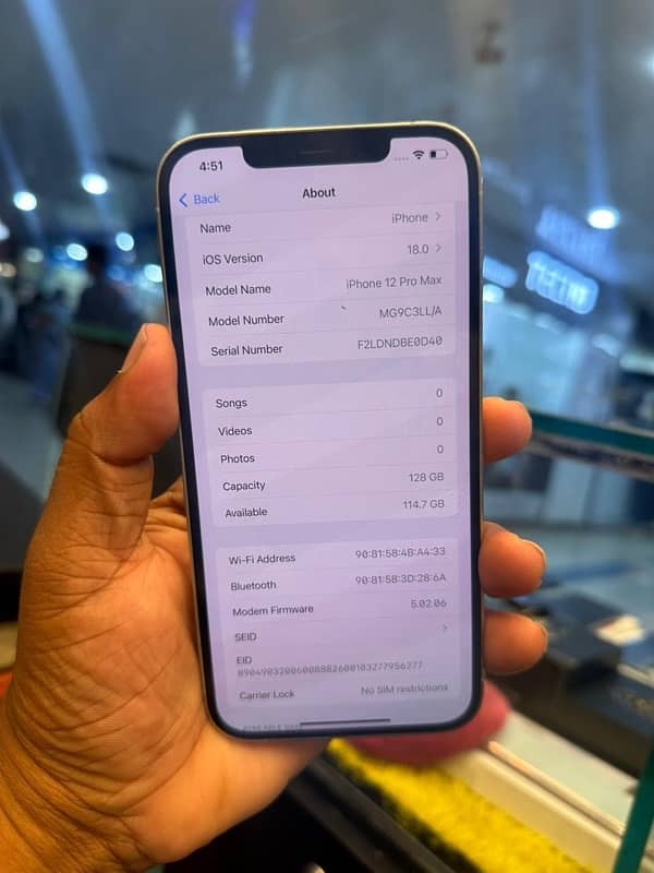 I phone 12 pro max 128 GB PTA Approve 3