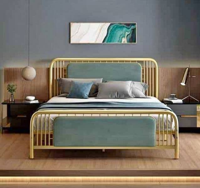 iron bedset | double bed | king bed | steel bed bedroom set 5