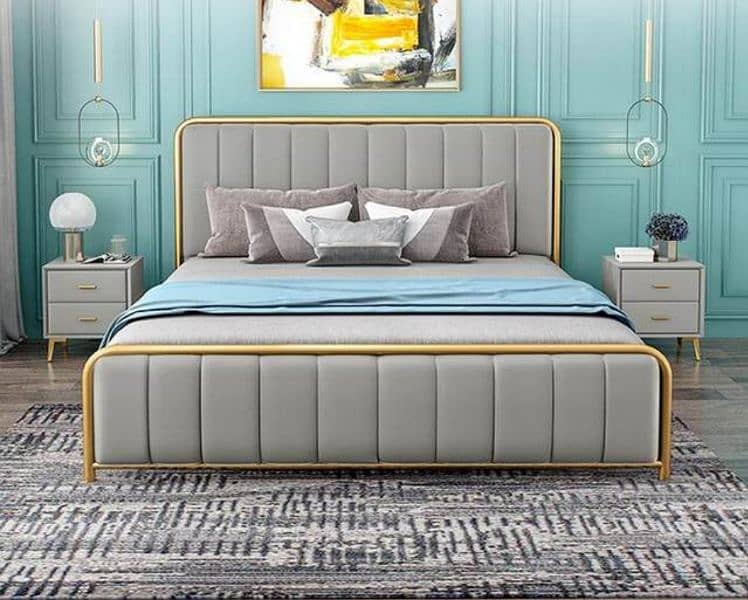 iron bedset | double bed | king bed | steel bed bedroom set 7