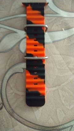 orange and black unique strap smart watch asesory