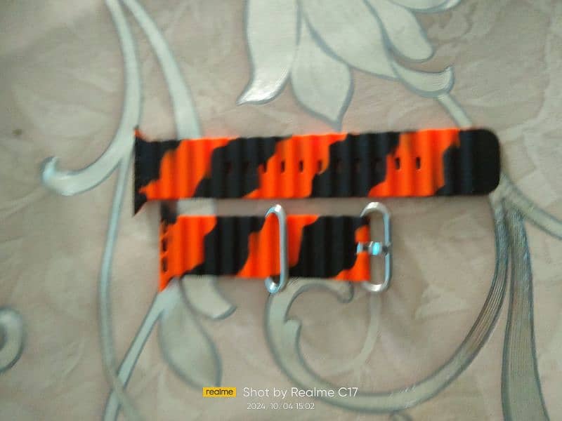 orange and black unique strap smart watch asesory 1