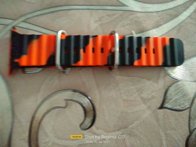 orange and black unique strap smart watch asesory 2