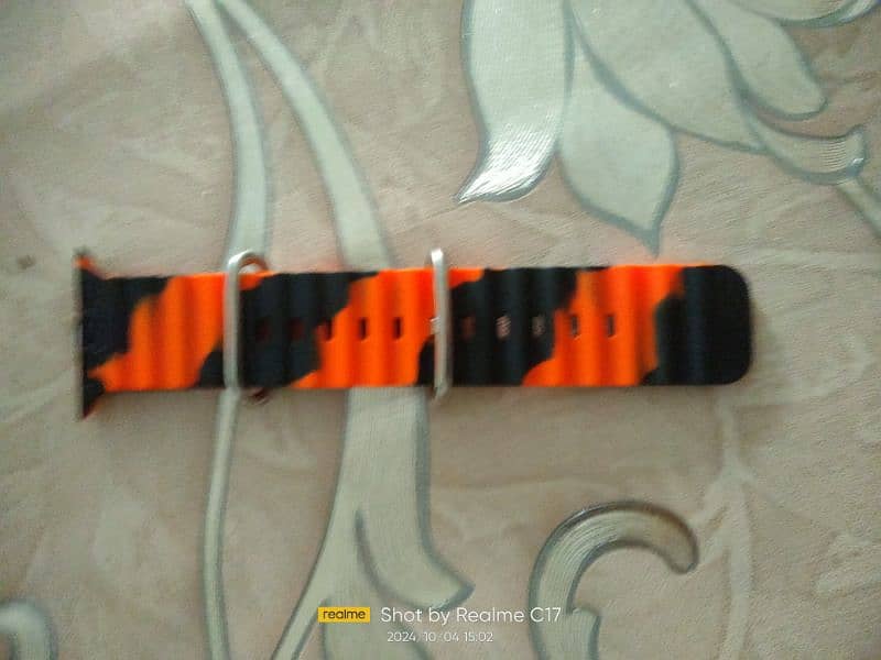 orange and black unique strap smart watch asesory 3