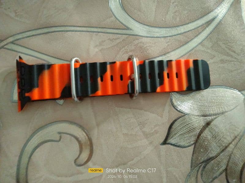 orange and black unique strap smart watch asesory 4