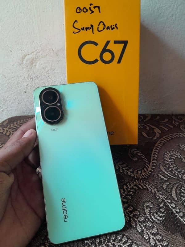 c67 realme good condition hai 6 month warranty be hai all ok hai 7