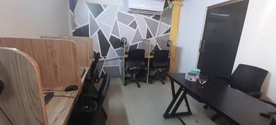 furnished Office for rent in model town link road 1 ceo room common washroomfor Silent office (Call center + Software house + Marketing office and other setup as you want