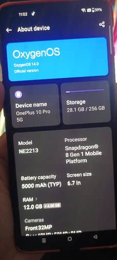 OnePlus 10 pro  (12/256GB)