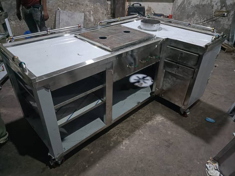 Stainless Steel S. S. Tea Coffee Counter, For Street Food Stall 2