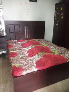 medium size bed with mattress for sale