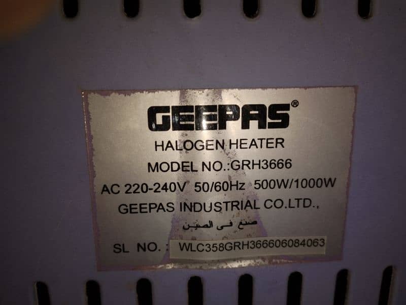 Geepas Electric Heater 1