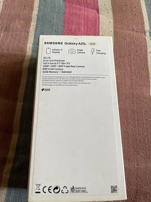 Samsung a20s with original charger and cable 10