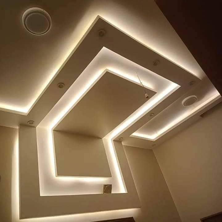 false ceiling /Fourchlling /Plastir of paris ceiling/ Gypsum Board 8x4 7