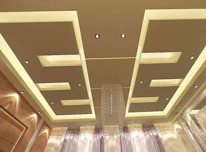 false ceiling /Fourchlling /Plastir of paris ceiling/ Gypsum Board 8x4 0